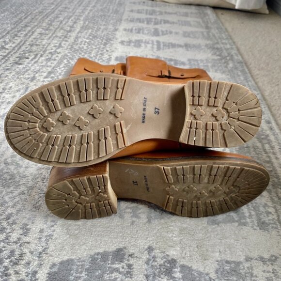 Fabianelli Tan Woven Leather Lined Boots - Picture 7 of 8